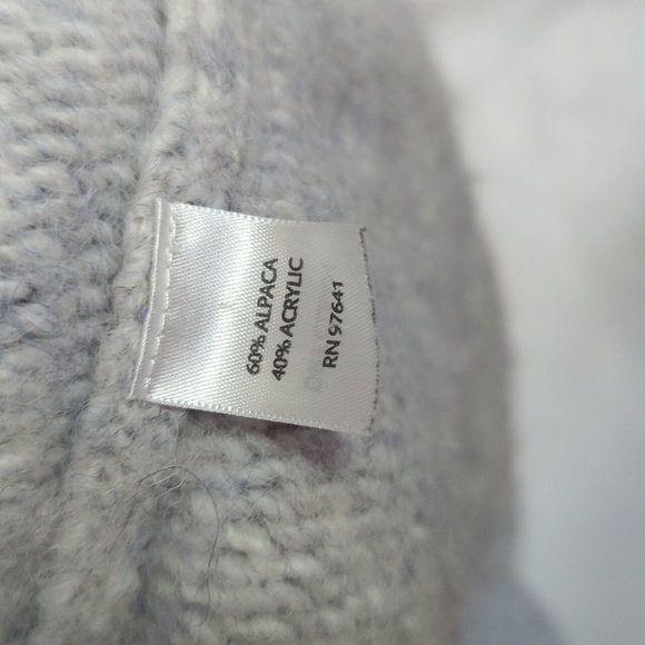 J Jill Grey Blue Alpaca Blend Open Cardigan Size Medium Petite - Picture 3 of 5